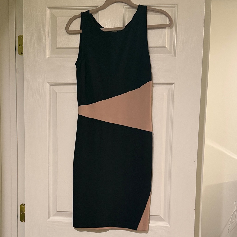 Ann Taylor Black and Tan Sleeveless Dress